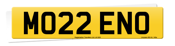Registration number MO22 ENO